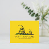 Tritt nicht auf mich oder meinen Sohn Gadsden-Flag Postkarte (Stehend Vorderseite)
