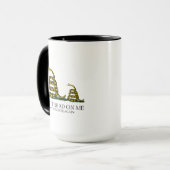 Tritt nicht auf mich oder meinen Sohn Gadsden-Flag Tasse (Vorderseite Links)
