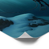 Tritt sie in das Eisloch Poster (Ecke)