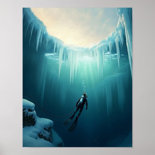 Tritt sie in das Eisloch Poster (Vorne)