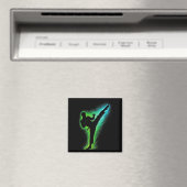 Tritt - Taekwondo-Praktizierender Kunst Magnet (In Situ (Geschirrspüler))