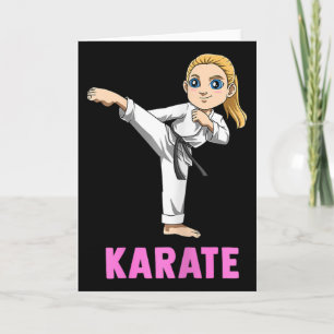 Tritt und Schlag Kid - Süße Karate-Girl Karte