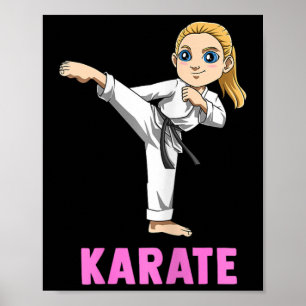 Tritt und Schlag Kid - Süßes Karate Mädchen Poster