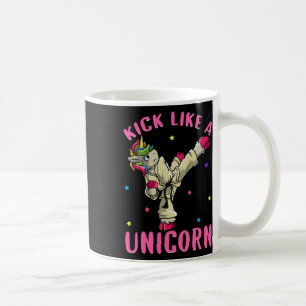 Tritt wie ein Einhorn Motivations-Karate für Fraue Kaffeetasse