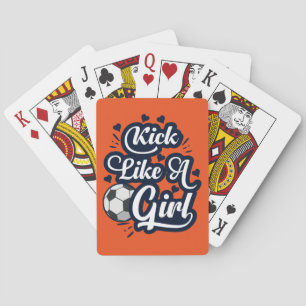 Tritt wie ein Mädchen Spielkarten