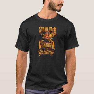 Tritt zurück, Opa grillt Grill Opa Vater T-Shirt