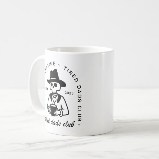 Trittbrettfahrer neuer Papa-Klub Sondertermin lust Kaffeetasse (Vorderseite Links)