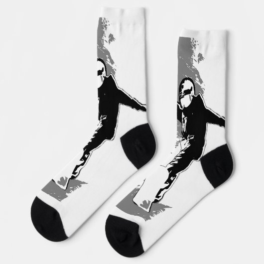 Trittbrettfahrer - Snowboarder Socks Socken (Linkes Detail)