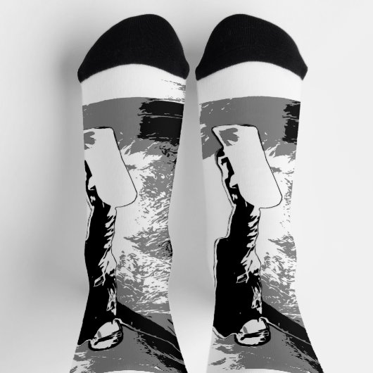 Trittbrettfahrer - Snowboarder Socks Socken (Oben)