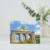 Triumph Arch im Cinquantennaire Parc in Brüssel Postkarte (Stehend Vorderseite)
