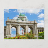 Triumph Arch im Cinquantennaire Parc in Brüssel Postkarte (Vorderseite)