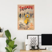Triumph Cycles Coventry Vintage Werbeplakat Poster (Heimbüro)