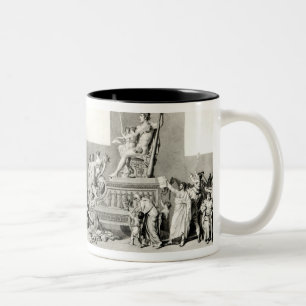 Triumph der französischen Leute über der Monarch Zweifarbige Tasse