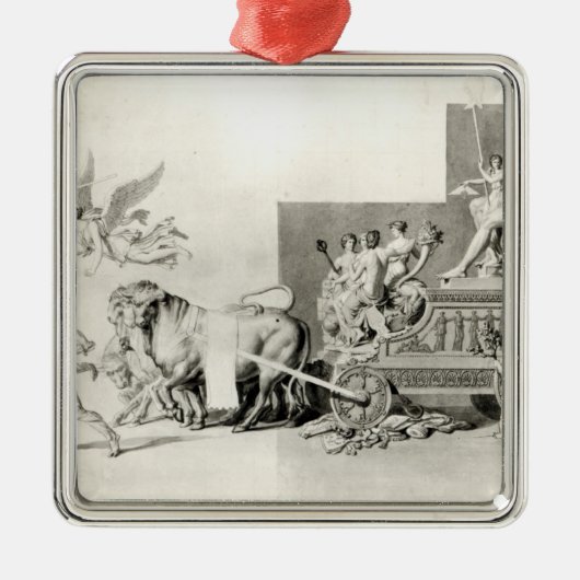 Triumph der französischen Leute über der Monarchie Silbernes Ornament (Vorne)