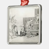Triumph der französischen Leute über der Monarchie Silbernes Ornament (Links)