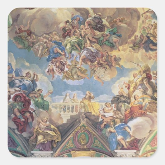 Triumph der Habsburger Quadratischer Aufkleber (Vorderseite)