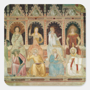 Triumph der katholischen Lehre Quadratischer Aufkleber