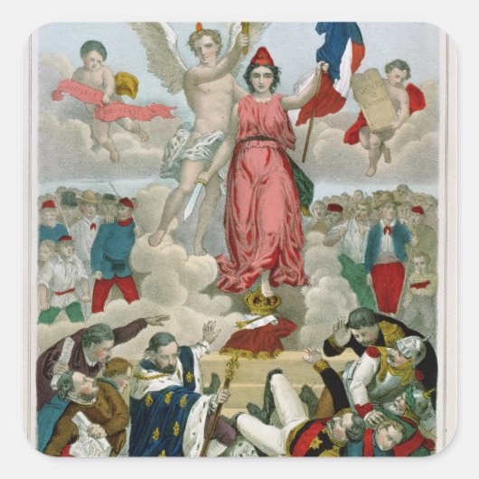 Triumph der Republik, 1875 Quadratischer Aufkleber (Vorderseite)