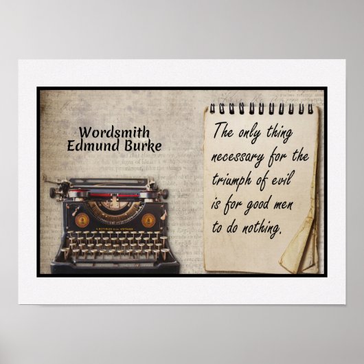 Triumph des bösen Zitats Poster (Vorne)