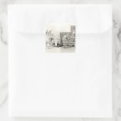 Triumph des französischen Volkes über die Monarchi Quadratischer Aufkleber (Tasche)