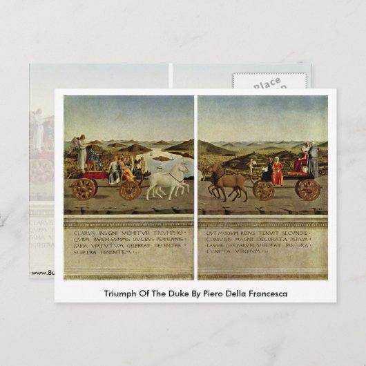 Triumph des Herzogs von Piero Della Francesca Postkarte (Vorne/Hinten)