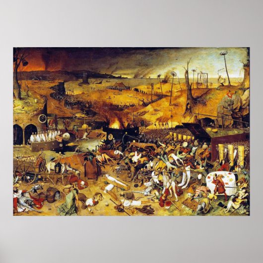 Triumph des Todes (von Pieter Bruegel) Poster (Vorne)