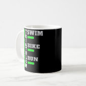 Triumph des Triathlon: Schwimmen, Fahrrad, Erlebni Kaffeetasse (Vorderseite Links)