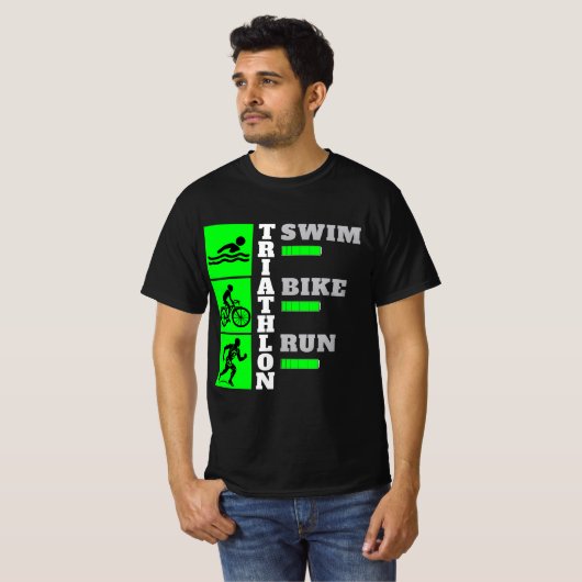 Triumph des Triathlon: Schwimmen, Fahrrad, Erlebni T-Shirt (Vorne ganz)