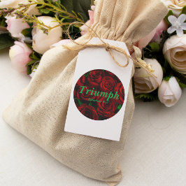 Triumph Ephesians 6:13 Verse Elegante Rote Rosen Runder Aufkleber