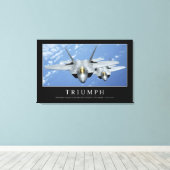 Triumph: Inspiration Zitat 2 Leinwanddruck (Insitu (Holzboden))