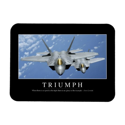 Triumph: Inspiration Zitat 2 Magnet (Horizontal)