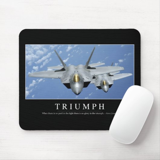 Triumph: Inspiration Zitat 2 Mousepad (Mit Mouse)