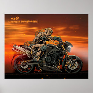 Triumph Motorrad Triple Print 26x20' Poster