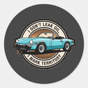 Triumph Spitfire Design Runder Aufkleber