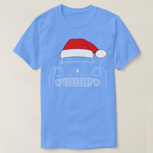 Triumph TR3 klassische Weihnachtsausgabe weiß T-Shirt (Design vorne)