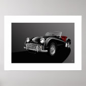 Triumph TR3A Poster Illustration (Vorne)