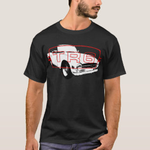 Triumph TR6 1970er klassische Sport Monoblock weiß T-Shirt