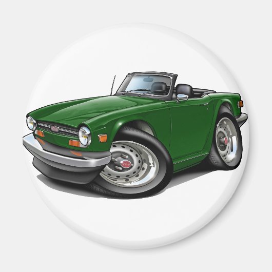 Triumph TR6 Green Car Magnet (Vorne)