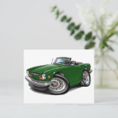 Triumph TR6 Green Car Postkarte (Stehend Vorderseite)
