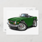 Triumph TR6 Green Car Postkarte (Vorne/Hinten)