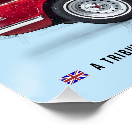 Triumph TR6 Poster (Ecke)