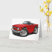 Triumph TR6 Red Car Karte (Gelbe Blume)