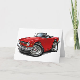 Triumph TR6 Red Car Karte