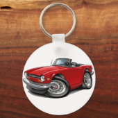 Triumph TR6 Red Car Schlüsselanhänger (Vorderseite)