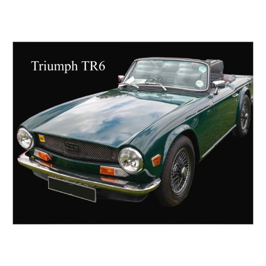 Triumph TR6 Sportwagen Fotodruck (Vorne)