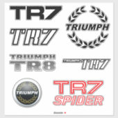 Triumph TR7 Bademe Theme Aufkleber (Blatt)