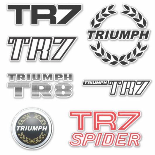 Triumph TR7 Bademe Theme Aufkleber (Vorderseite)