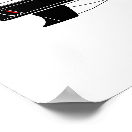 Triumph TR7 Drophead-Spezifikation Poster (Ecke)