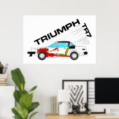 Triumph TR7 Drophead-Spezifikation Poster (Heimbüro)