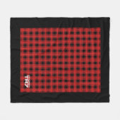 Triumph TR7 - Red Tartan / Kariert  Fleecedecke (Vorderseite (Horizontal))
